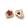 Valentine's Day Brass Micro Pave Cubic Zirconia Charms CU-K002-38G-C-2