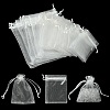 30Pcs 4 Styles Rectangle Organza Bags Jewellery Storage Pouches Wedding Favour Party Mesh Drawstring Gift OP-FS0001-01C-6