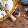 SUNNYCLUE 9Pcs 9 Style Fish/Peacock Alloy & Steel Yarn Guide Finger Holders Sets RJEW-SC0001-19-4