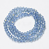 Electroplate Transparent Glass Beads Strands EGLA-A034-T3mm-H15-2