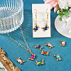 10Pcs UV Plating Alloy Pendants ALRI-TADJ0001-01-4