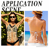 Polyester with PVC Coin Tassel Chest Body Chains for Sexy Dress AJEW-WH0481-477-5