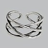 Women's Adjustable Brass Cuff Rings RJEW-BB49396-A-2