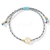 Brass Enamel Bead Braided Bead Bracelets LS-AG3101-5-1