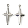 304 Stainless Steel Pendants. Star Charm STAS-A190-04P-1