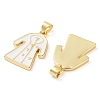 Rack Plating Brass Enamel Pendants KK-Z063-36G-2