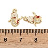 Brass Micro Pave Cubic Zirconia Charms KK-Z129-01G-01-3