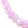 Synthetic Moonstone Beads Strands G-F142-8mm-09-3