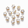 Brass Clear Cubic Zirconia Charms KK-R134-020-NF-1