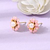Brass Enamel Stud Earrings KK-CBA8324-27G-3