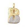 Brass Micro Pave Cubic Zirconia Pendants KK-B126-02G-B-1