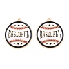 Sport Alloy Enamel Pendants ENAM-C035-01E-1