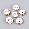 Electroplated Natural Shell Pendants BSHE-Q020-04-1