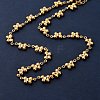304 Stainless Steel Butterfly Link Chain Necklaces for Women NJEW-G178-07G-2