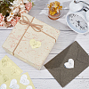 20 Sheets 2 Colors Heart & Rectangle Paper Self-Adhesive Embossed Stickers DIY-CP0010-59-4