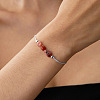 Natural Carnelian Chip Beads Braided Bead Bracelets for Men Women WGC996D-07-1
