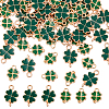 100Pcs 2 Styles Alloy Enamel Pendants ENAM-DC0002-06-1
