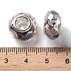 Shell Transparent Brass Cores Acrylic European Beads OACR-M024-08P-11-3