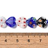 Handmade Millefiori Glass Heart Bead Strands LK-U001-03-4