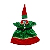 Christmas Clothes Felt Cloth & Iron Wine Bottle Cover Decoration DJEW-K027-02D-1