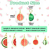 5Pcs 5 Styles Brass Enamel Pendants KK-CJ0003-43-2