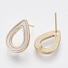 Brass Stud Earring Findings LS-KK-T054-43G-NF-2