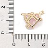 Brass Micro Pave Cubic Zirconia Pendants ZIRC-L104-001G-3