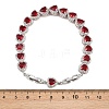 Platinum Tone Brass Micro Pave Cubic Zirconia Tennis Bracelets BJEW-B160-03P-07-6