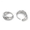 Wavy Brass Hoop Earrings for Women EJEW-L292-017P-2