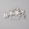 Wedding Bridal Alloy Rhinestone Hair Combs MRMJ-WH0012-29-1