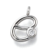 Brass Micro Pave Cubic Zirconia Pendants KK-B132-12P-E-1