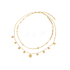 304 Stainless Steel Double Layer Necklaces STAS-OY016-76G-1