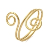 304 Stainless Steel Round Wrap Open Cuff Rings for Women Men RJEW-Z071-02B-G-4