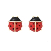 Brass Stud Earrings EJEW-C134-02G-4