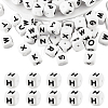20Pcs White Cube Letter Silicone Beads 12x12x12mm Square Dice Alphabet Beads with 2mm Hole Spacer Loose Letter Beads for Bracelet Necklace Jewelry Making JX432H-1