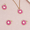 10Pcs Brass Enamel Pendants KK-BBC0020-43-6