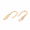 Rack Plating Brass Earring Hooks EJEW-I265-14KCG-2