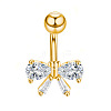 Clear Cubic Zirconia Belly Button Rings WG9960A-31-1