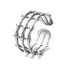 304 Stainless Steel Cuff Rings RJEW-M019-19P-1