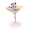 Natural Citrine & Amethyst Chips Tree Decorations DJEW-S001-01E-1