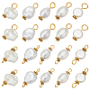 100Pcs 10 Styles ABS Plastic Imitation Pearl Pendants and Connector Charms Findings Kits PALLOY-WR00021-1