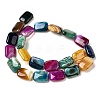Natural Striped Agate/Banded Agate Beads Strands G-B137-B01-01A-3
