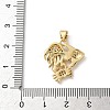 Brass Micro Pave Cubic Zirconia Pendants KK-D502-28B-G-3