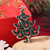 Christmas Theme Zinc Alloy Rhinestone Brooches for Backpack Clothes LK8386-18-1