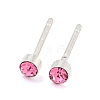 Rack Plating Brass Micro Pave Cubic Zirconia Stud Earring EJEW-C102-37P-06-1