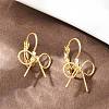 Bowknot Brass Leverback Earrings EJEW-A150-04A-G-3