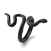 Snake Alloy Wrap Open Cuff Rings RJEW-K275-64EB-1