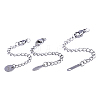 30Pcs Stainless Steel Chain Extender STAS-CJ0001-184-6