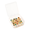 24Pcs 12 Colors 304 Stainless Steel Rhinestone Charms & Links connectors STAS-LS0001-28G-7