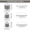 30m 3 Style 304 Stainless Steel Cable & Curb Chains for DIY Chain Necklace Making Kit CHS-BC0001-12-2